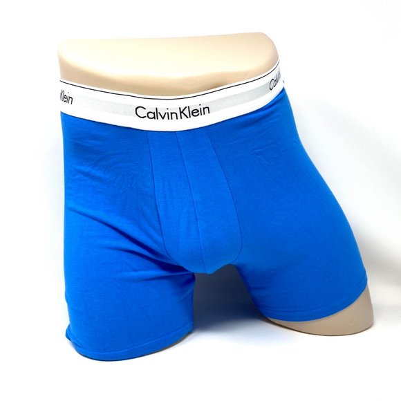 Calvin Klein Men's 3 Pack Boxer Briefs Blue Black Green Cotton Stretch NB2381920 - Picture 2 of 8